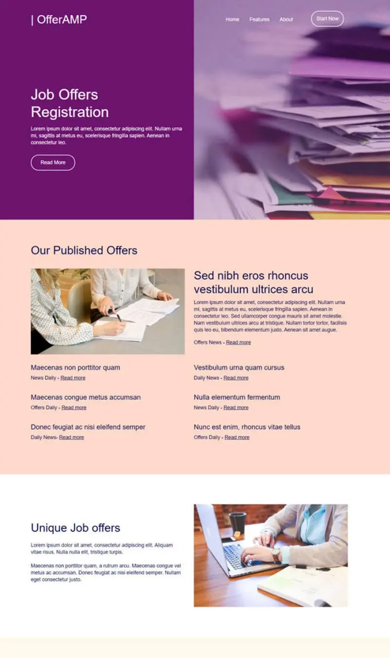 Job Offer Registration