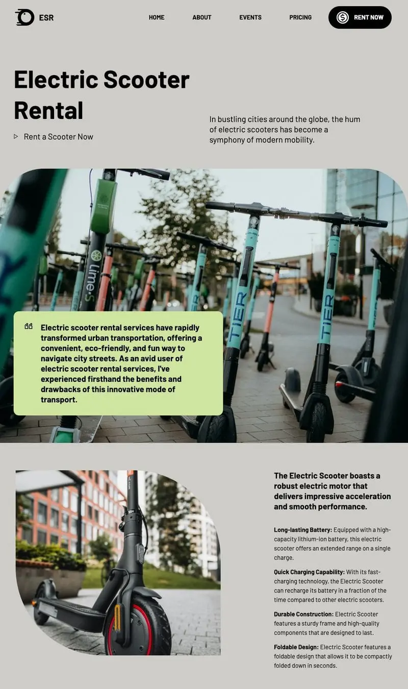 Electric Scooter Rental